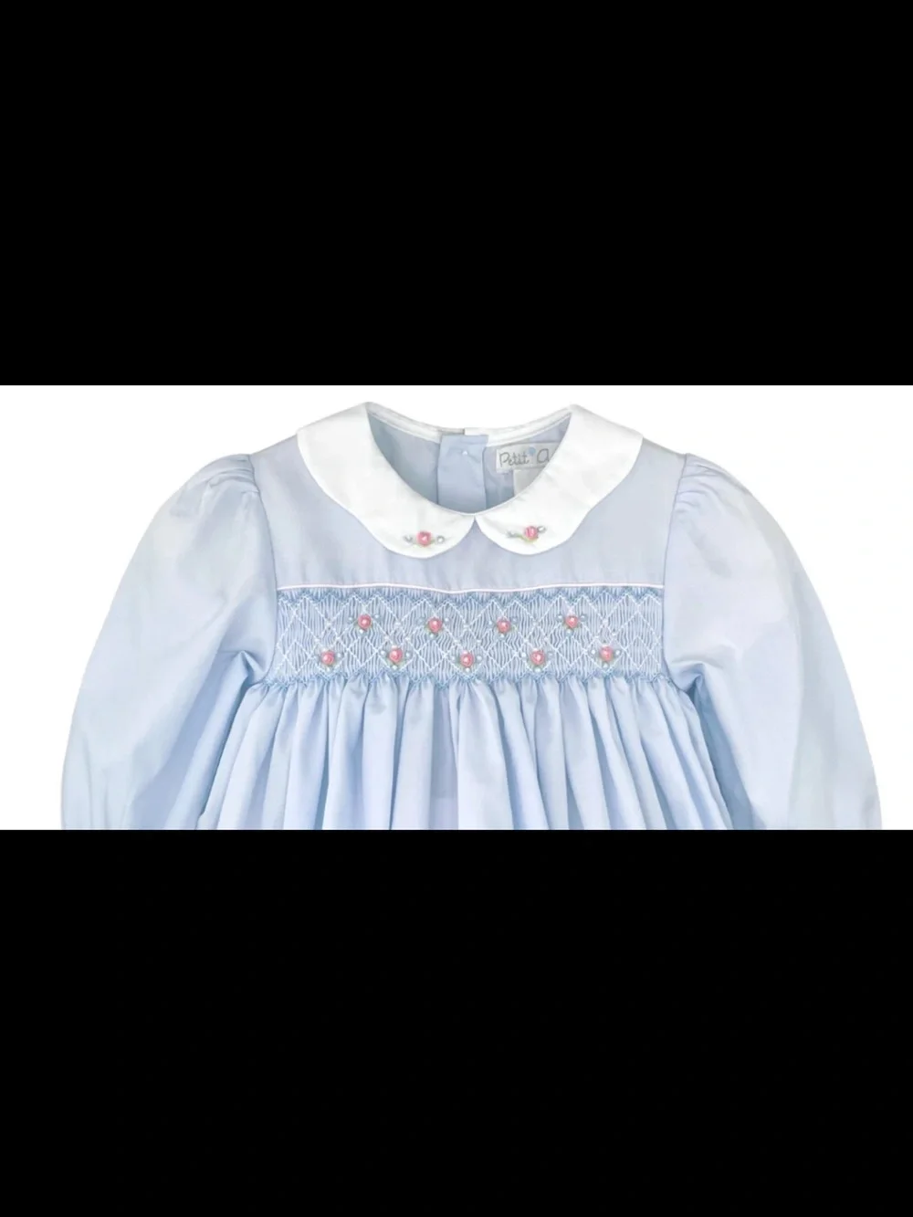 NWT Petit Ami Blue Smocked Bishop Baby 2pc Dress 24 Months 24M Girls Heirloom